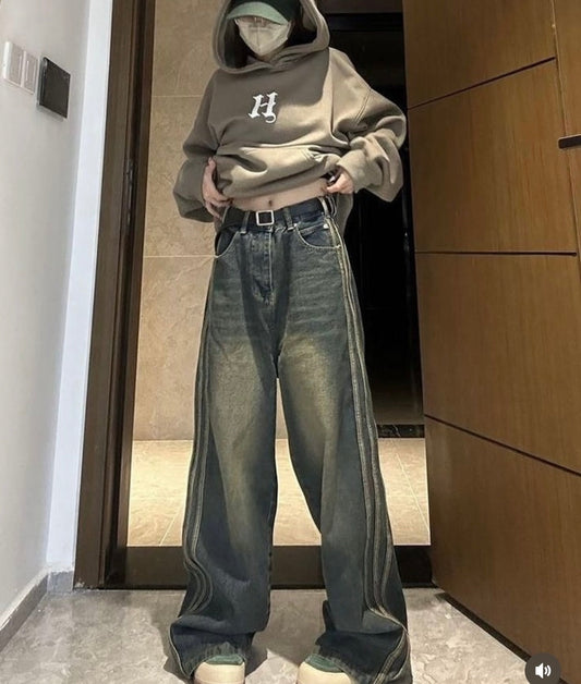 stripes jeans