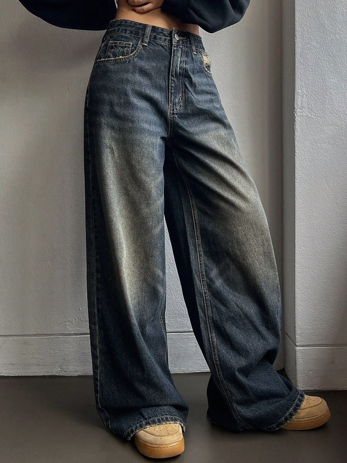 washed jeans