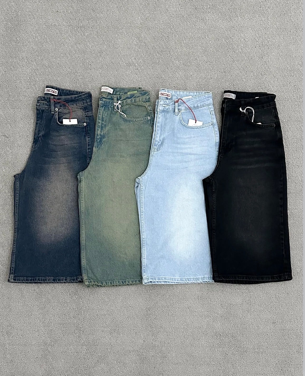 jorts unisex light blue