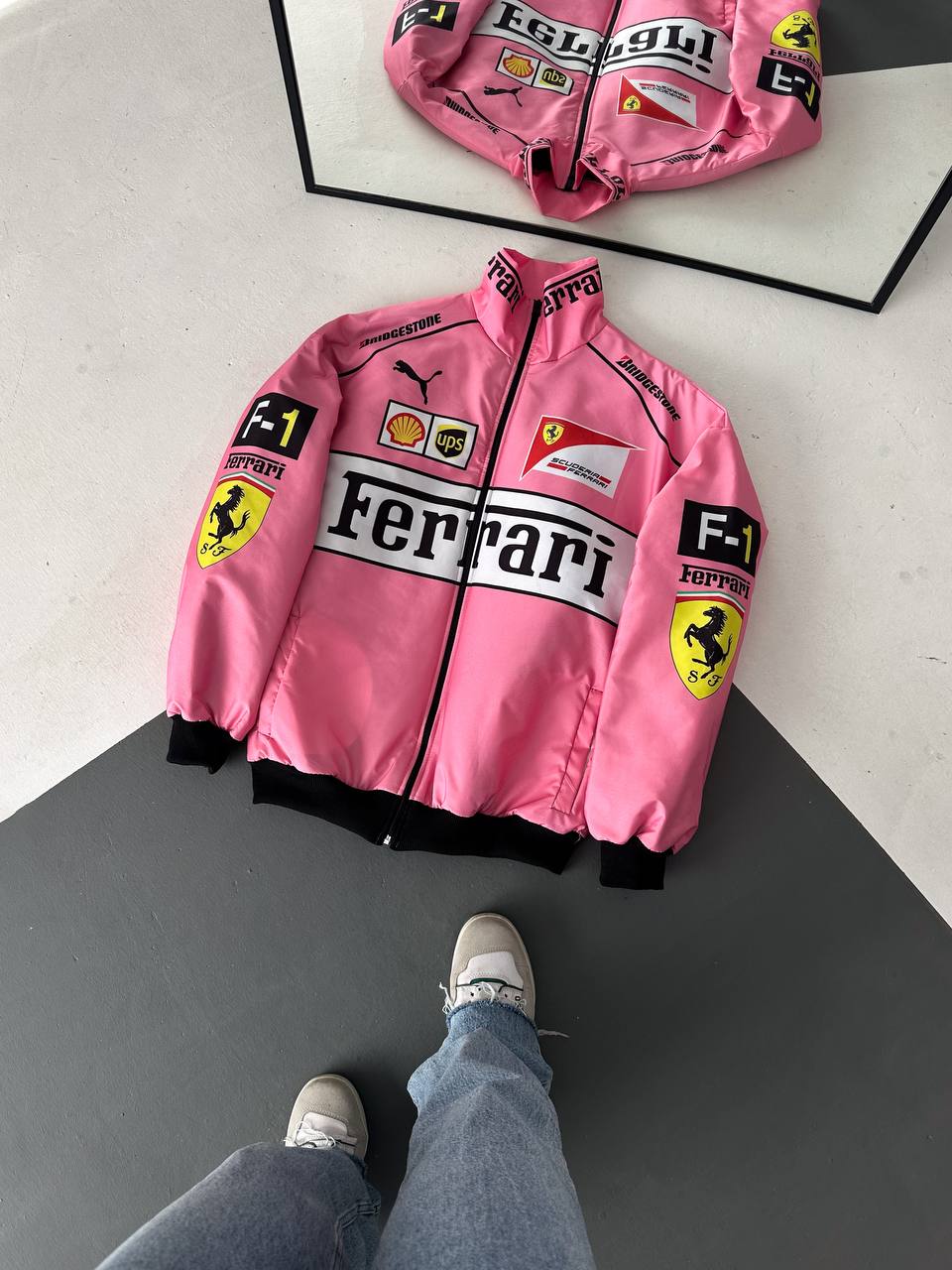 pink ferrari jacket