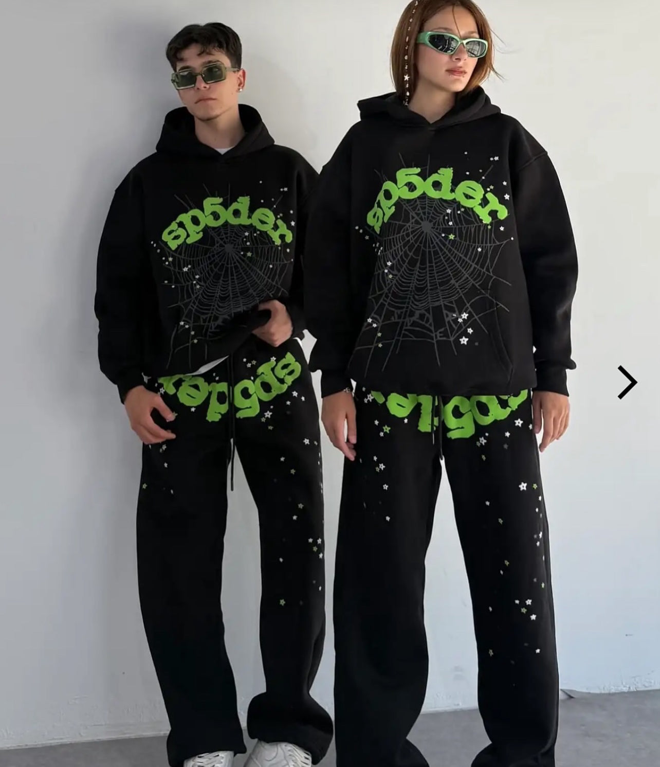 Sp5der set black