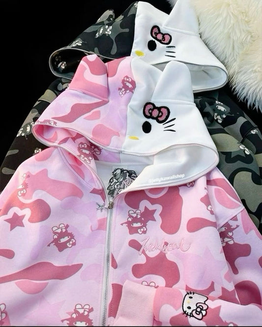 Hello kitty camo jacket