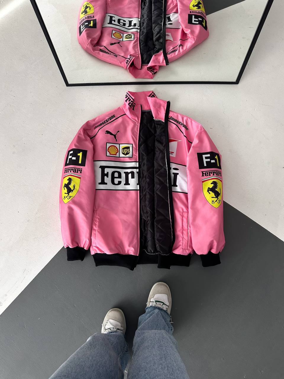 pink ferrari jacket