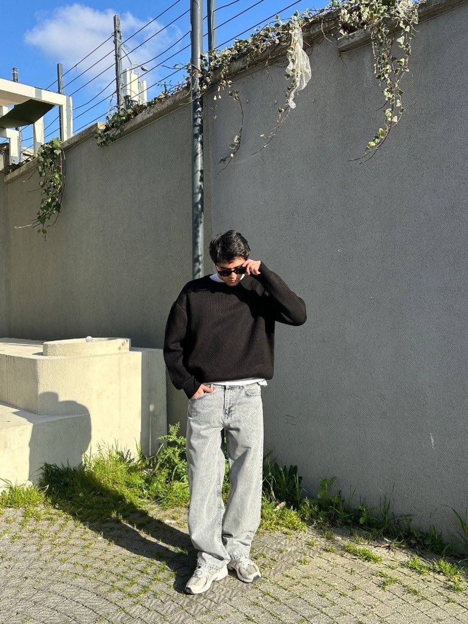 light blue grey color jeans