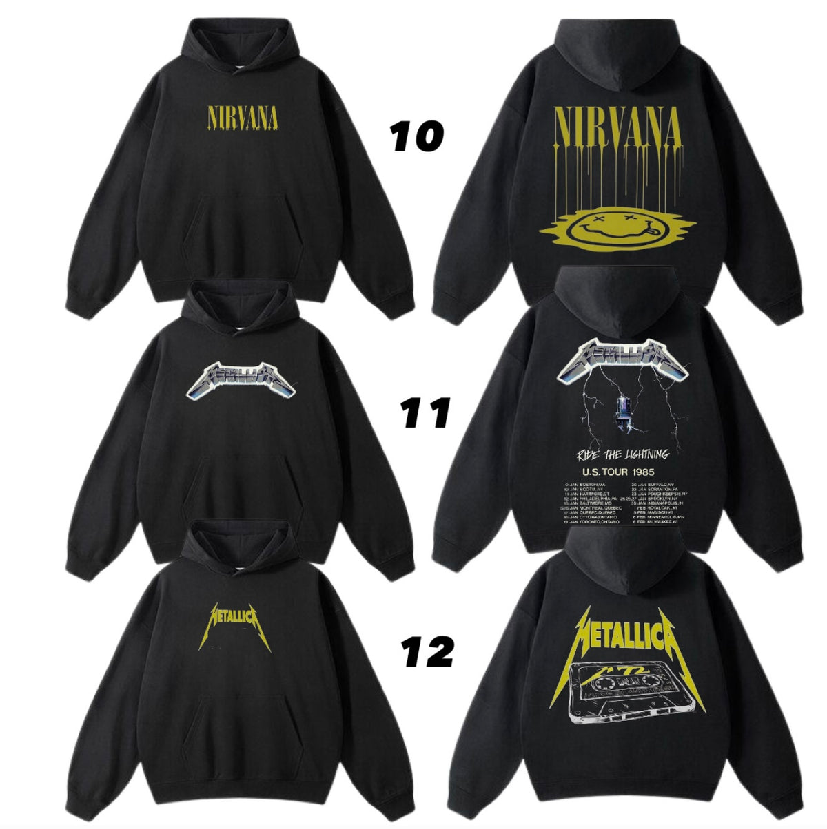 Bands hoodies