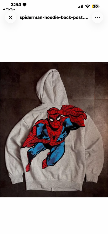 spiderman zip up