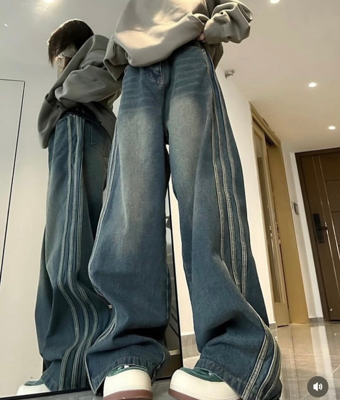 stripes jeans