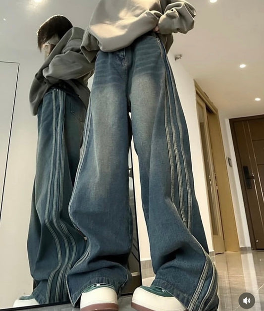 stripes jeans