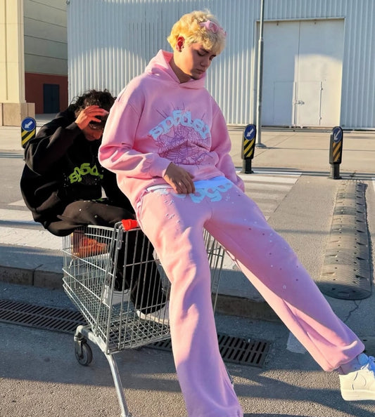 Sp5der set pink