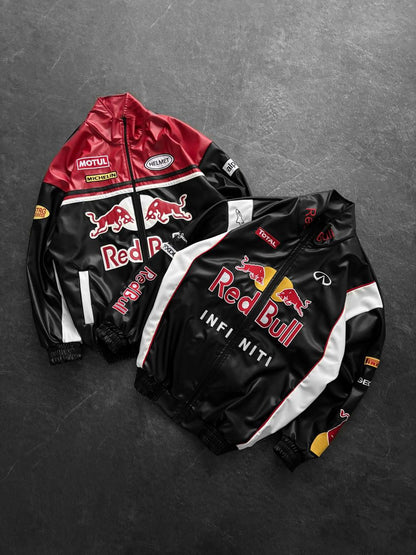 leather redbull jacket