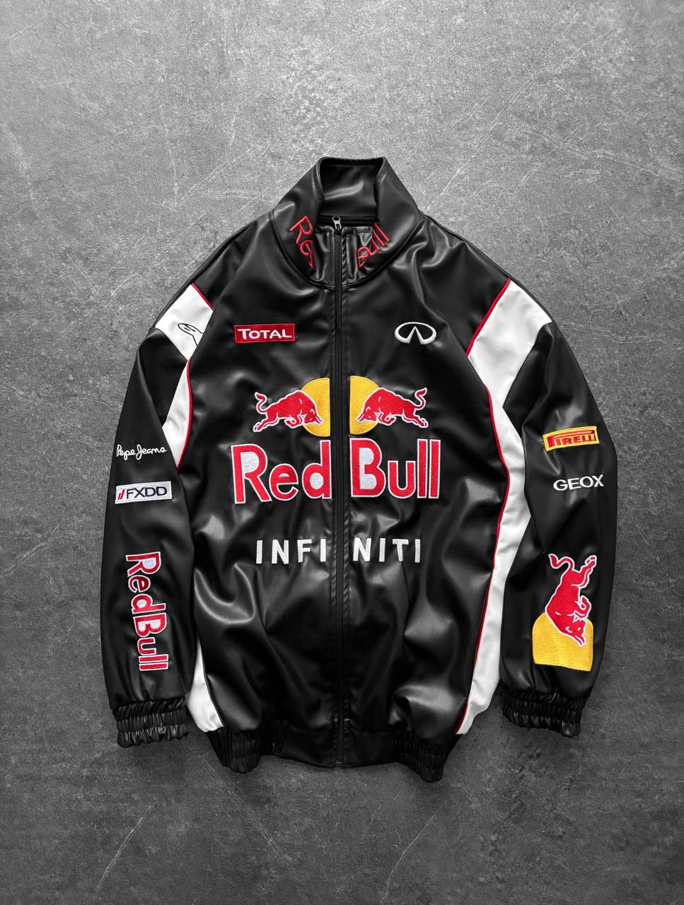 leather redbull jacket
