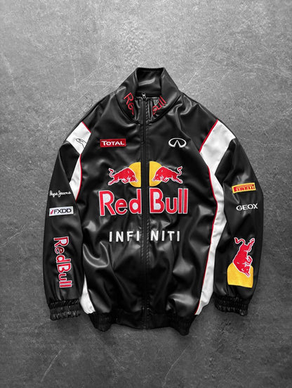 leather redbull jacket