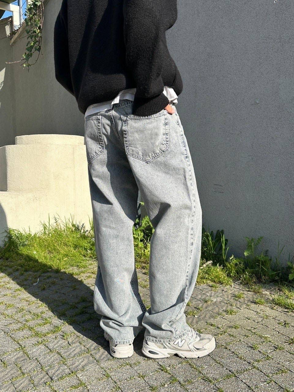 light blue grey color jeans