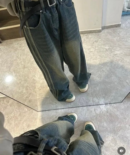 stripes jeans