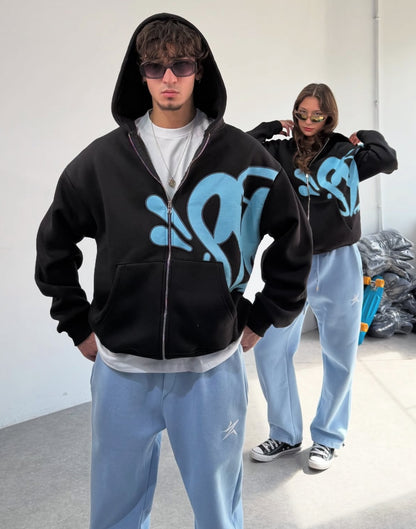 graffiti zip up