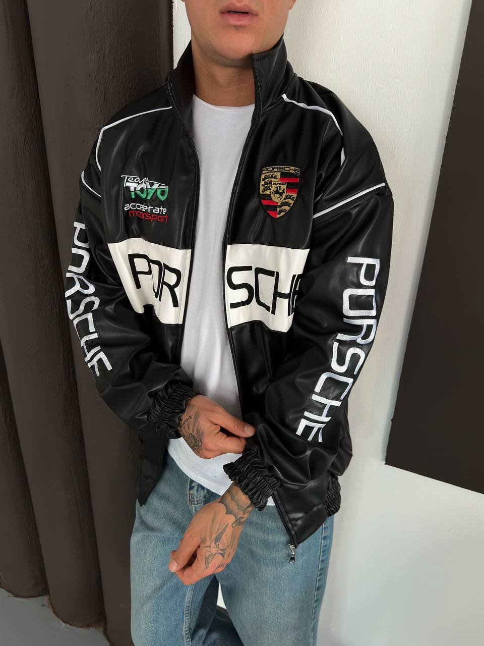 leather porshe jacket