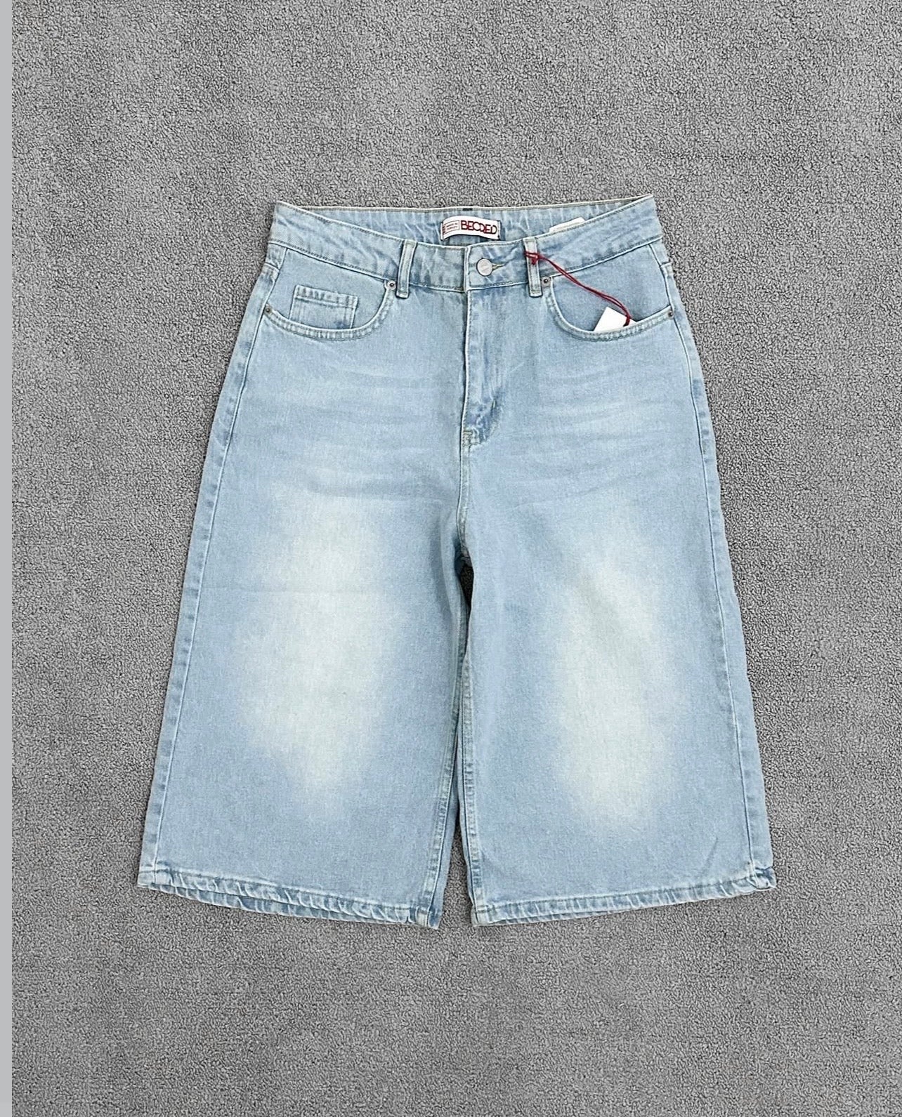 jorts unisex light blue