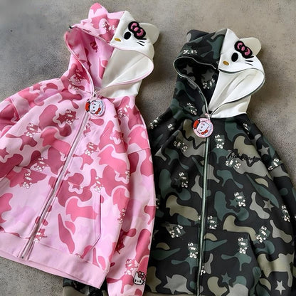 Hello kitty camo jacket