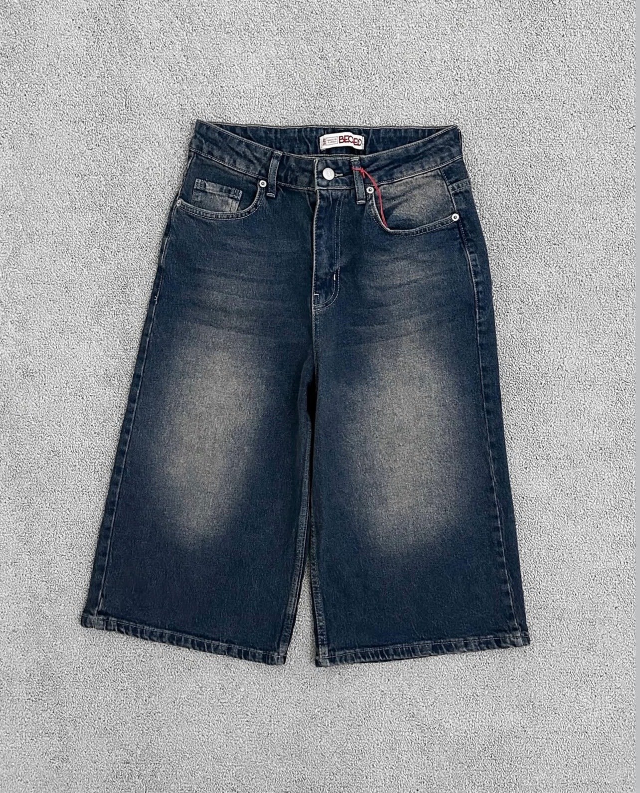jorts unisex dark blue