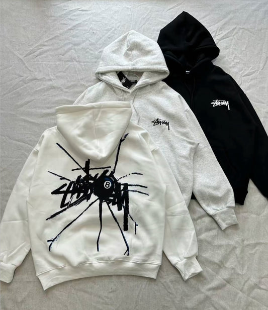 st*ssy hoodie spider